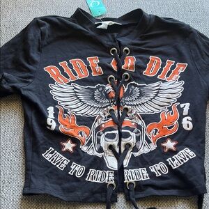 Black Graphic Kids Shirt